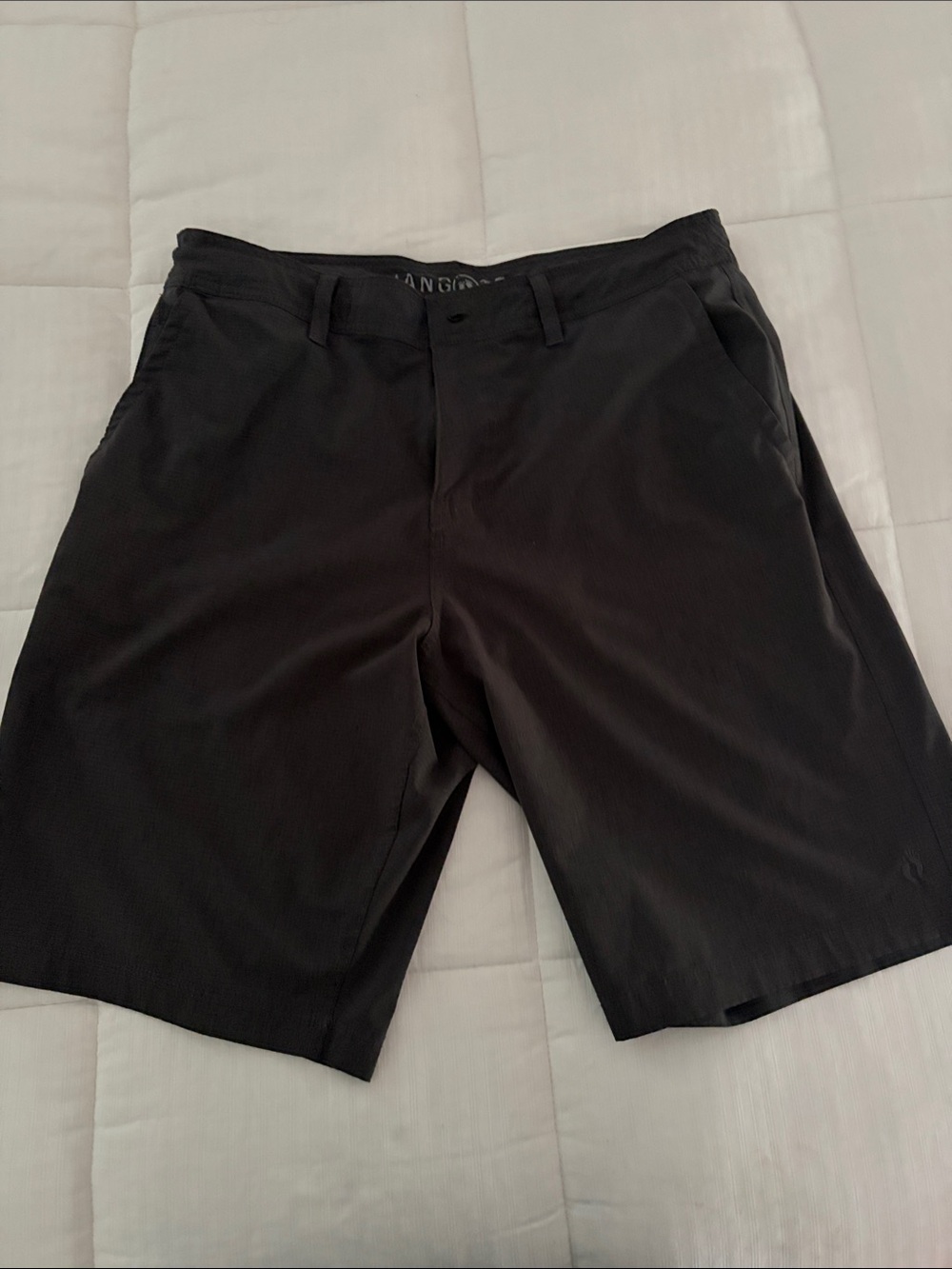 Hang Ten Black Flat-Front Men's Shorts